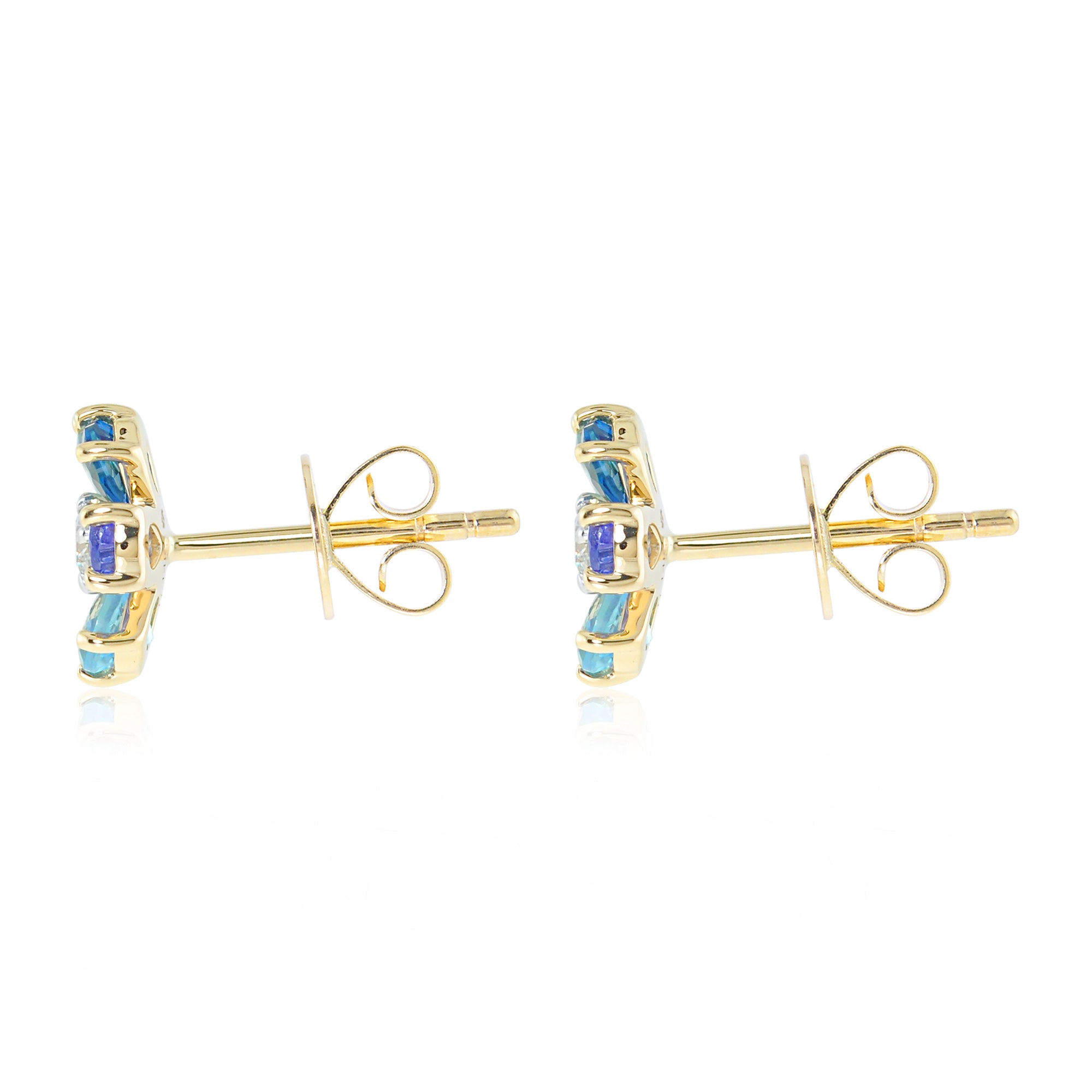 Flora 14K Gemstone Flower Studs
