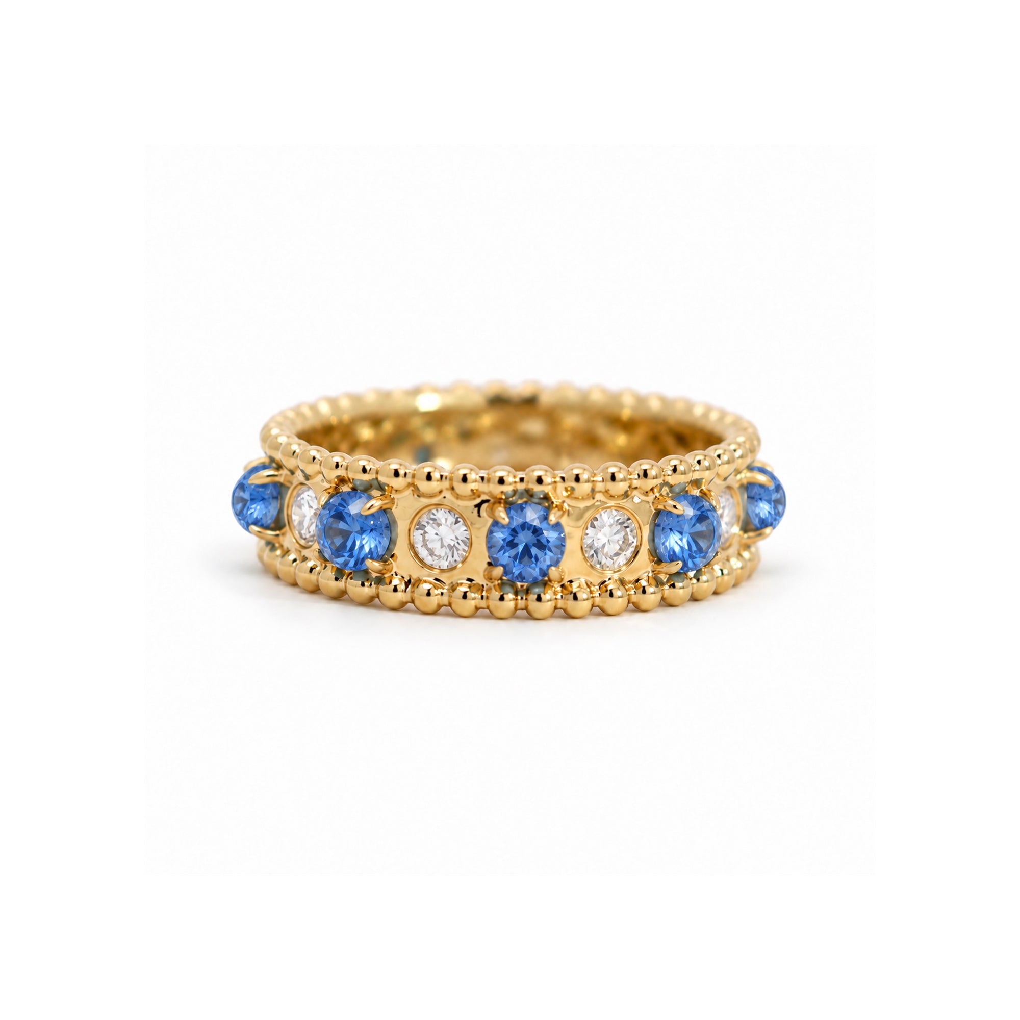 18K Gold Valeria Diamond & Gemstone Band