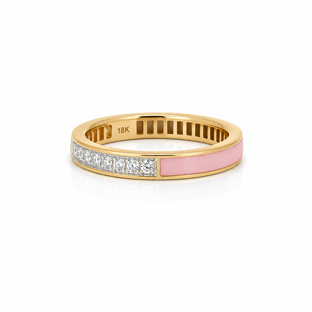 Selene 18K Gemstone & Diamond Band