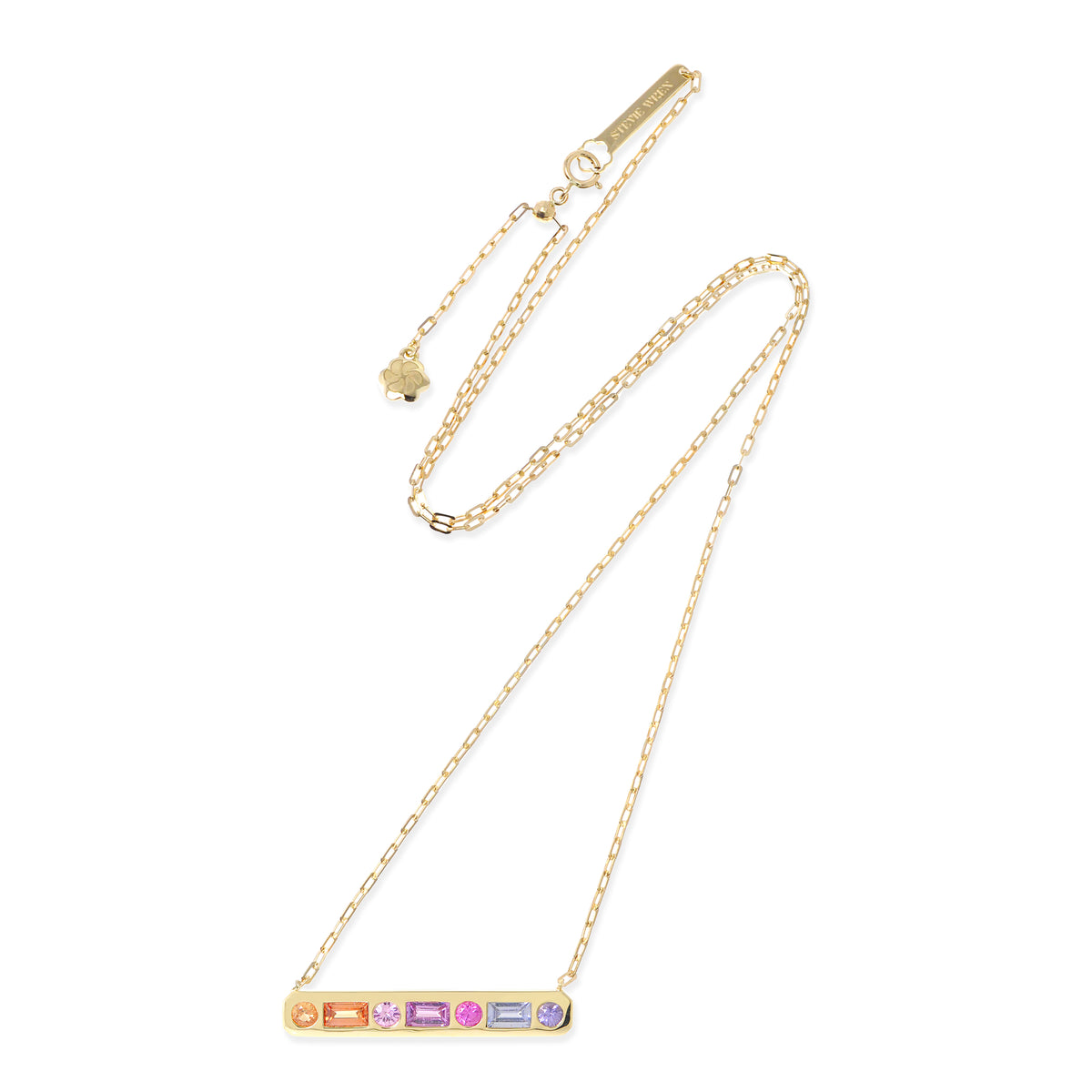 The Best Friend 18K Gemstone Bar Necklace