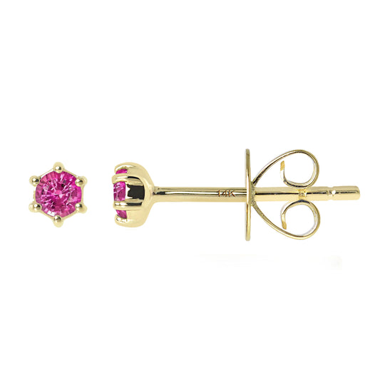 Gemstone 14K Single Stud