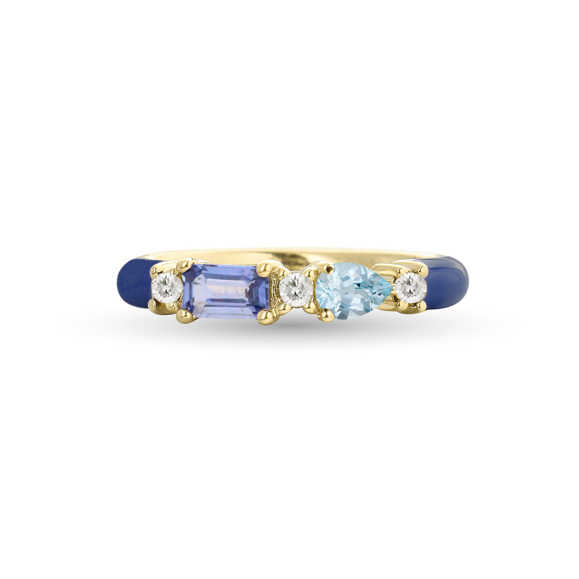 victorian light blue enamel diamond ring | Cloudless Sulphur