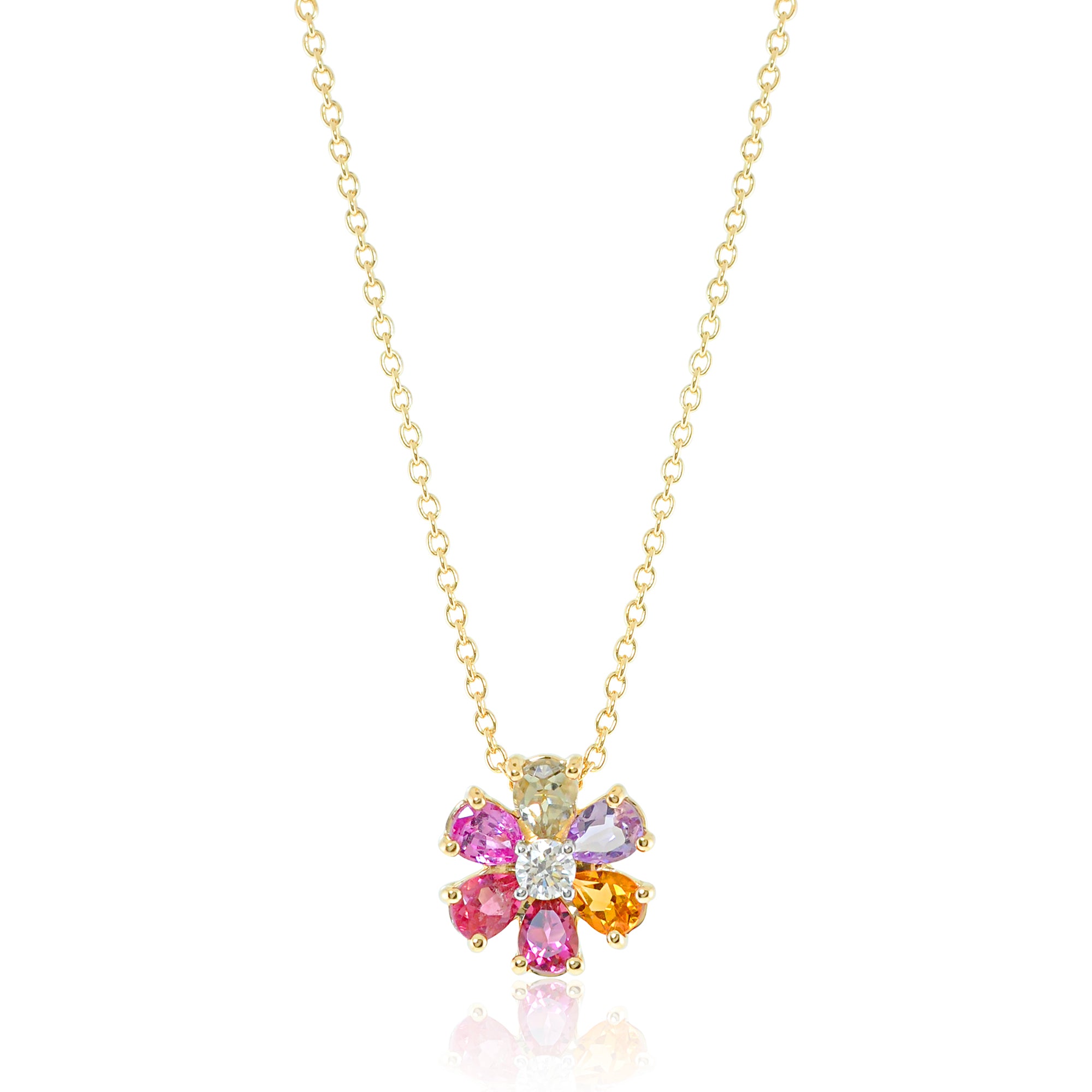 Flora 14K Gemstone Necklace
