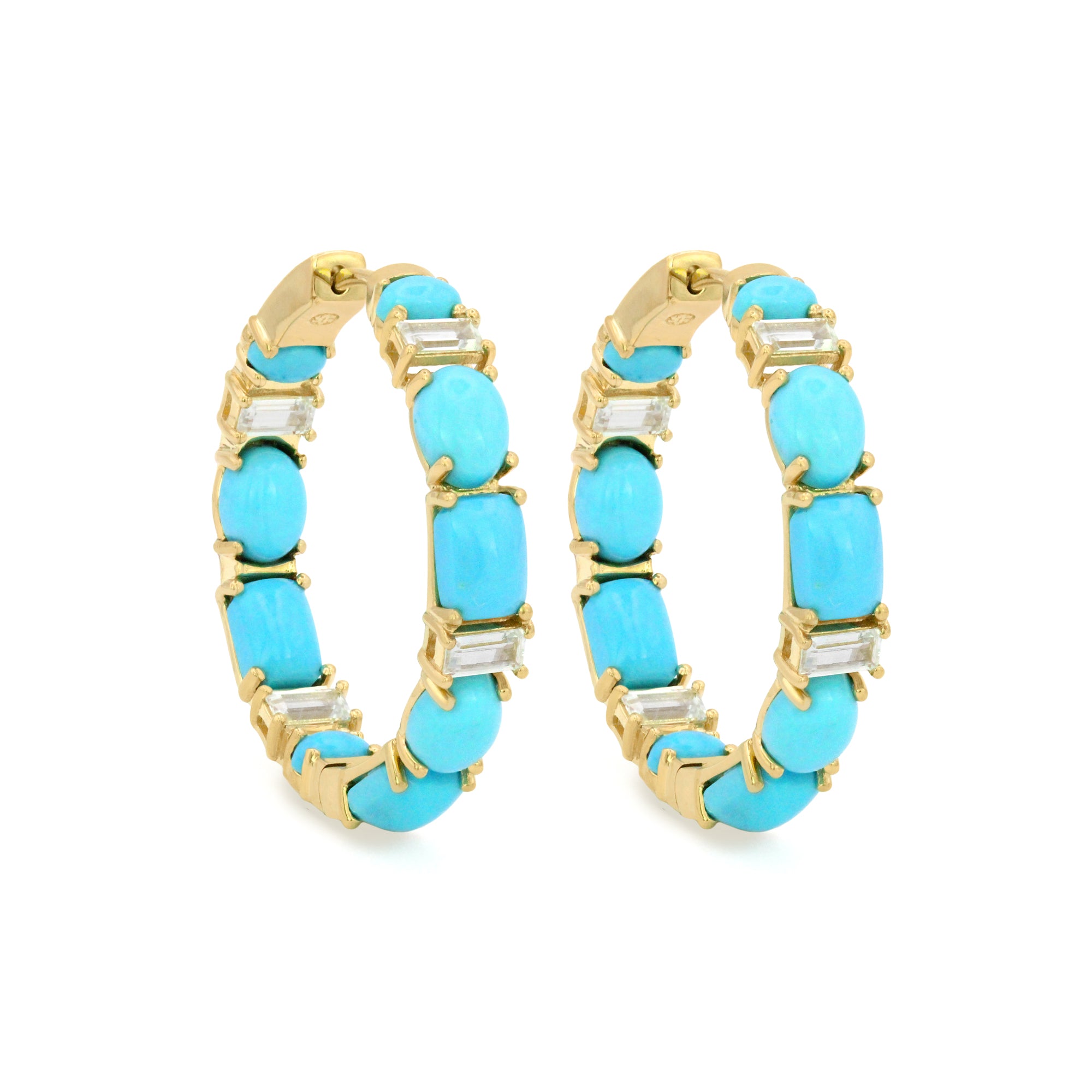 Los aros de piedras preciosas de 18 quilates de Drama Queen