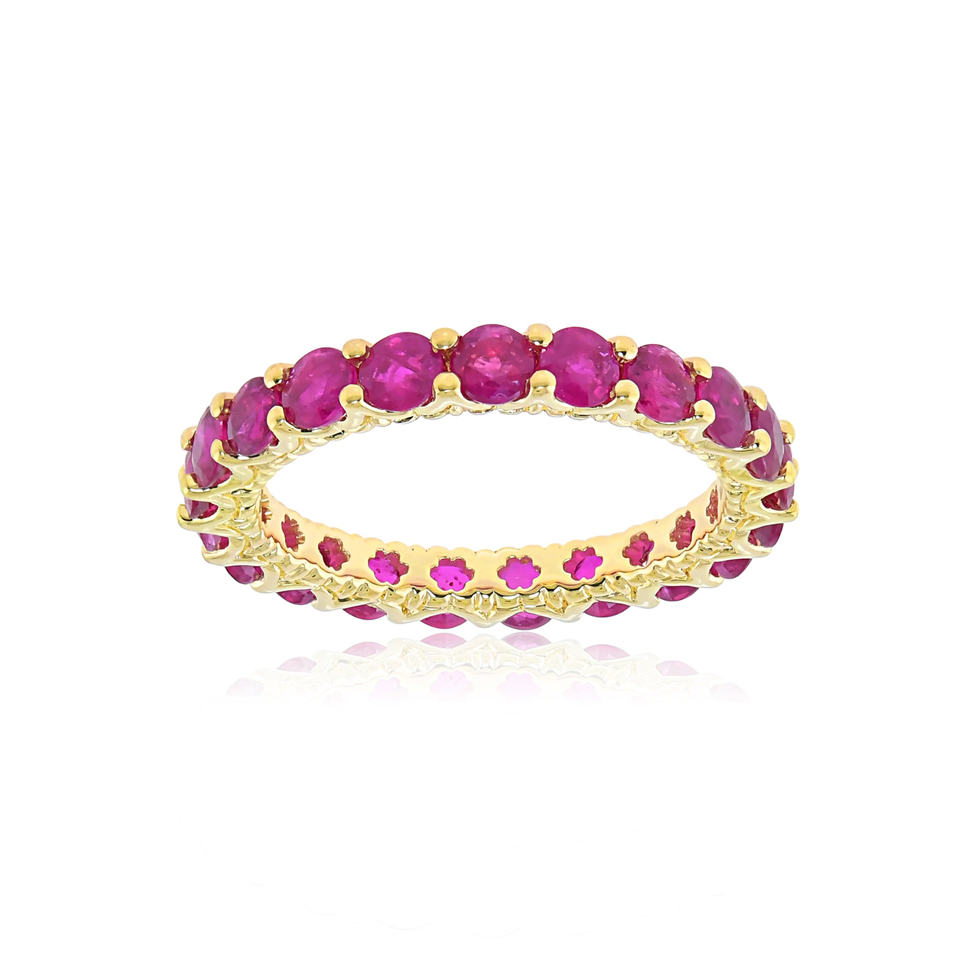 The Hero 18K Precious Gemstone Eternity Band