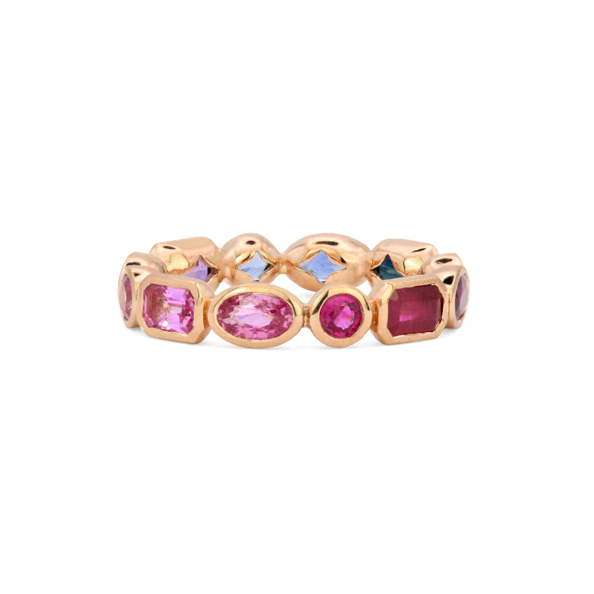 Carousel 18K Gemstone Eternity Band