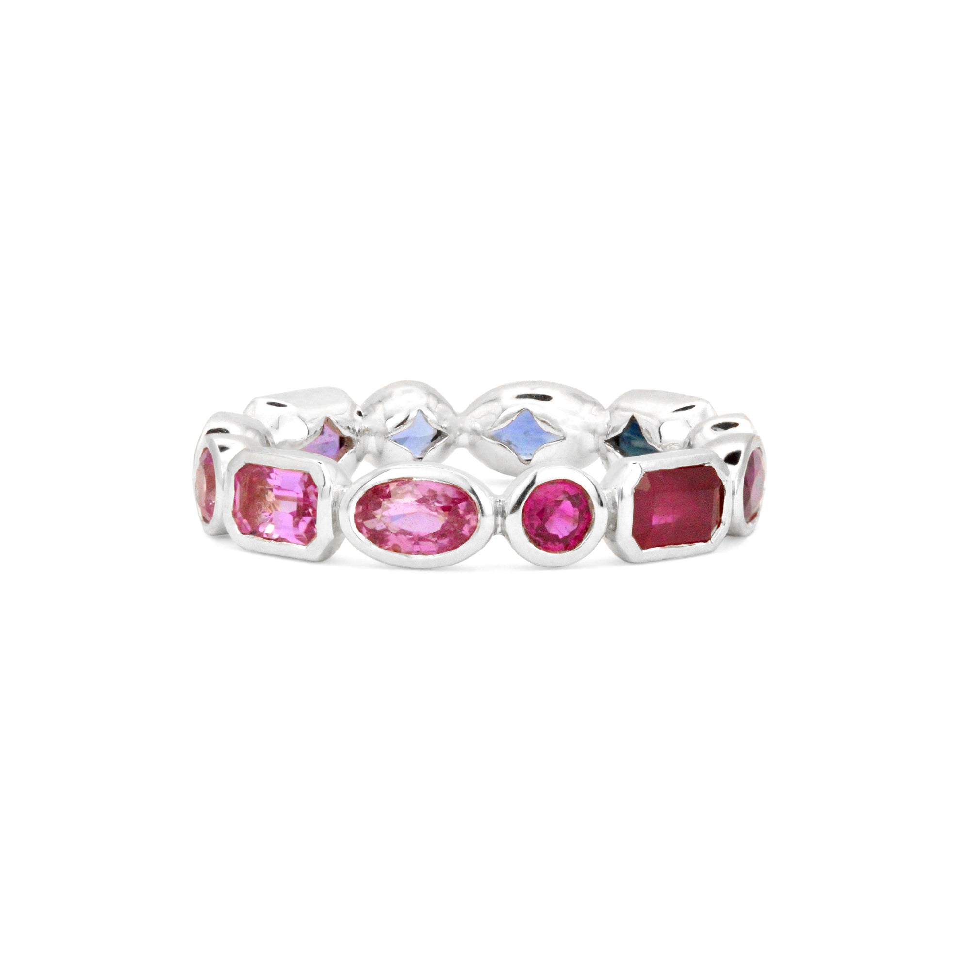 Carousel 18K Gemstone Eternity Band