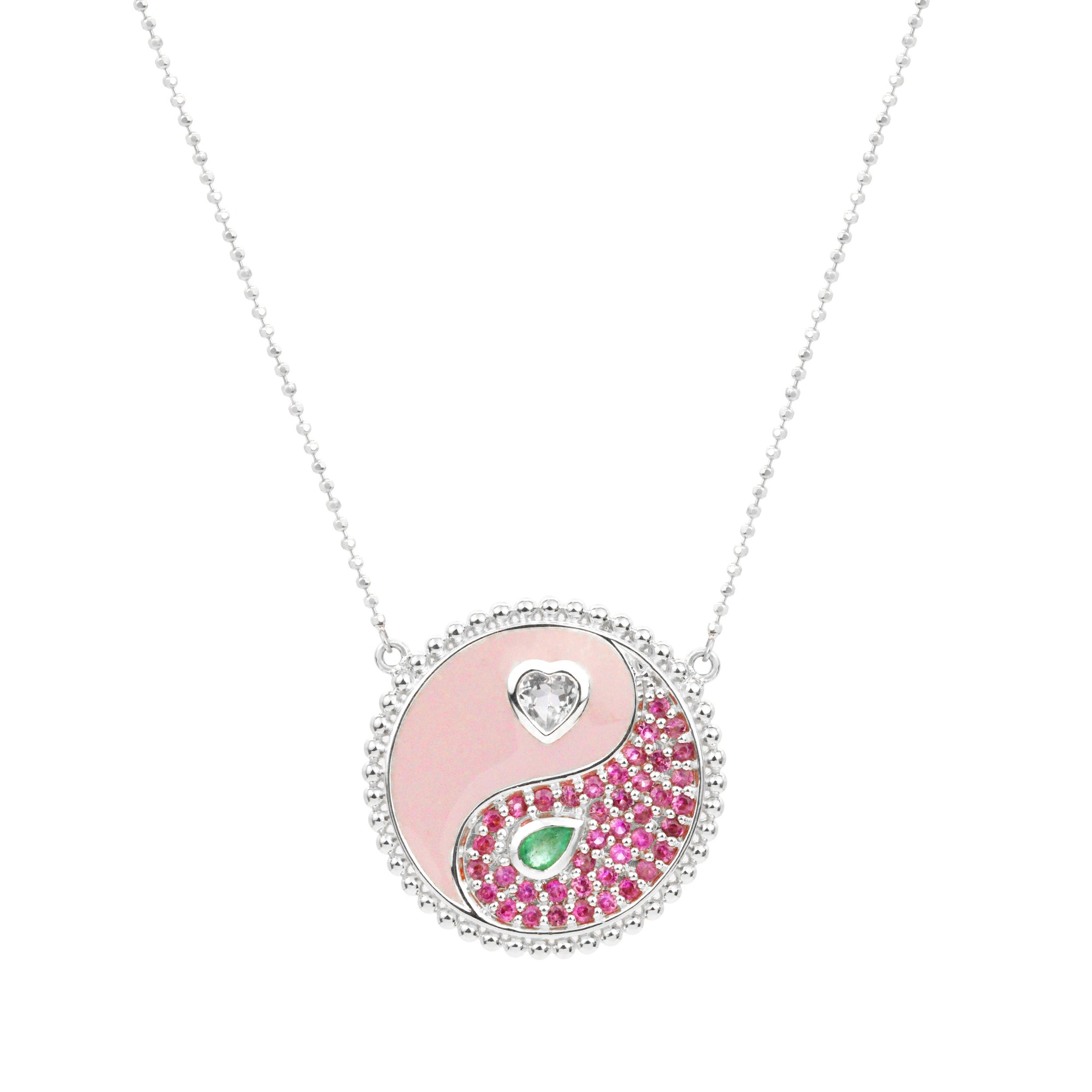 The Gemini 18K Enamel & Gemstone Necklace