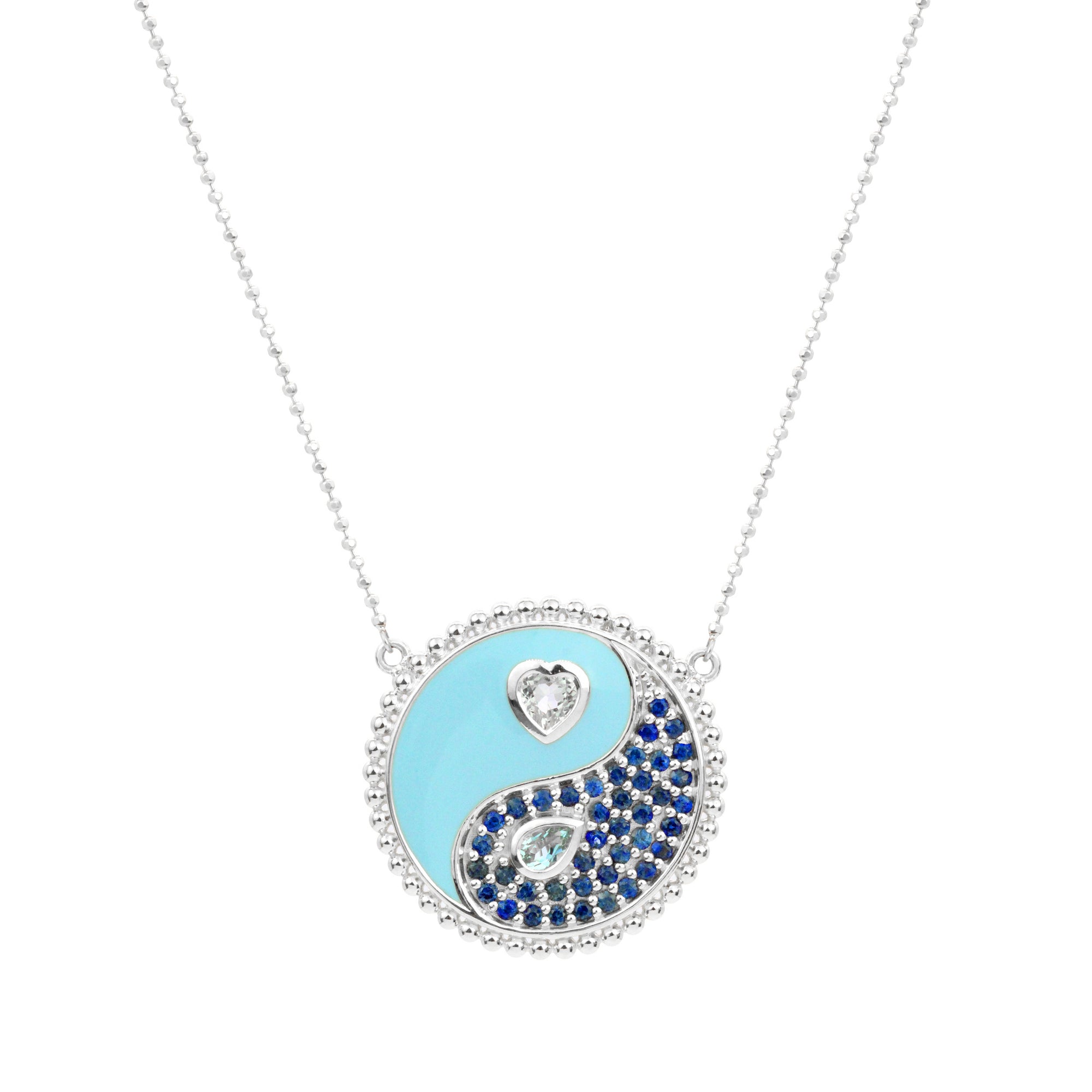 The Gemini 18K Enamel & Gemstone Necklace