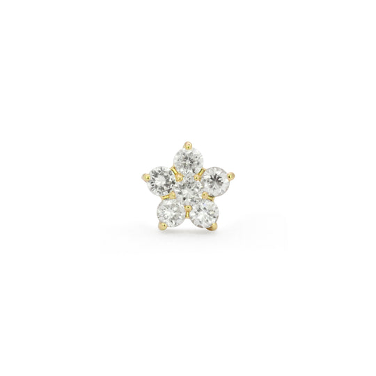 Begonia 18K Diamond Stud