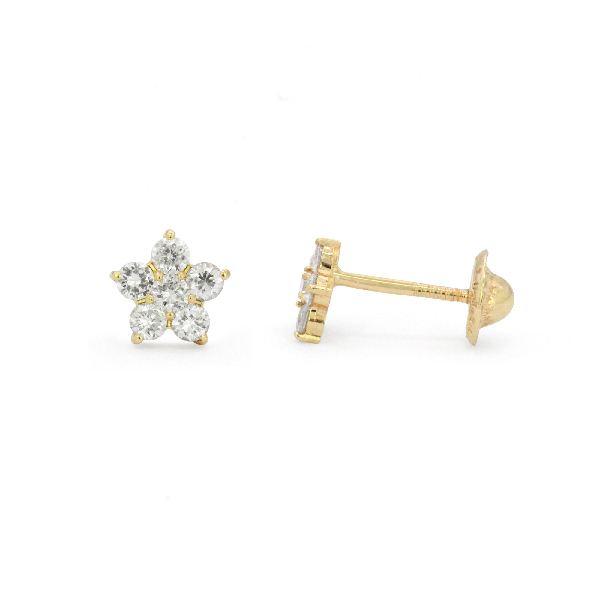 Begonia 18K Diamond Stud