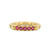 Paved Gemstone Bar 18K Stretchy Ring