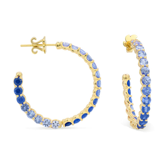The Idol 18K Gemstone Hoops