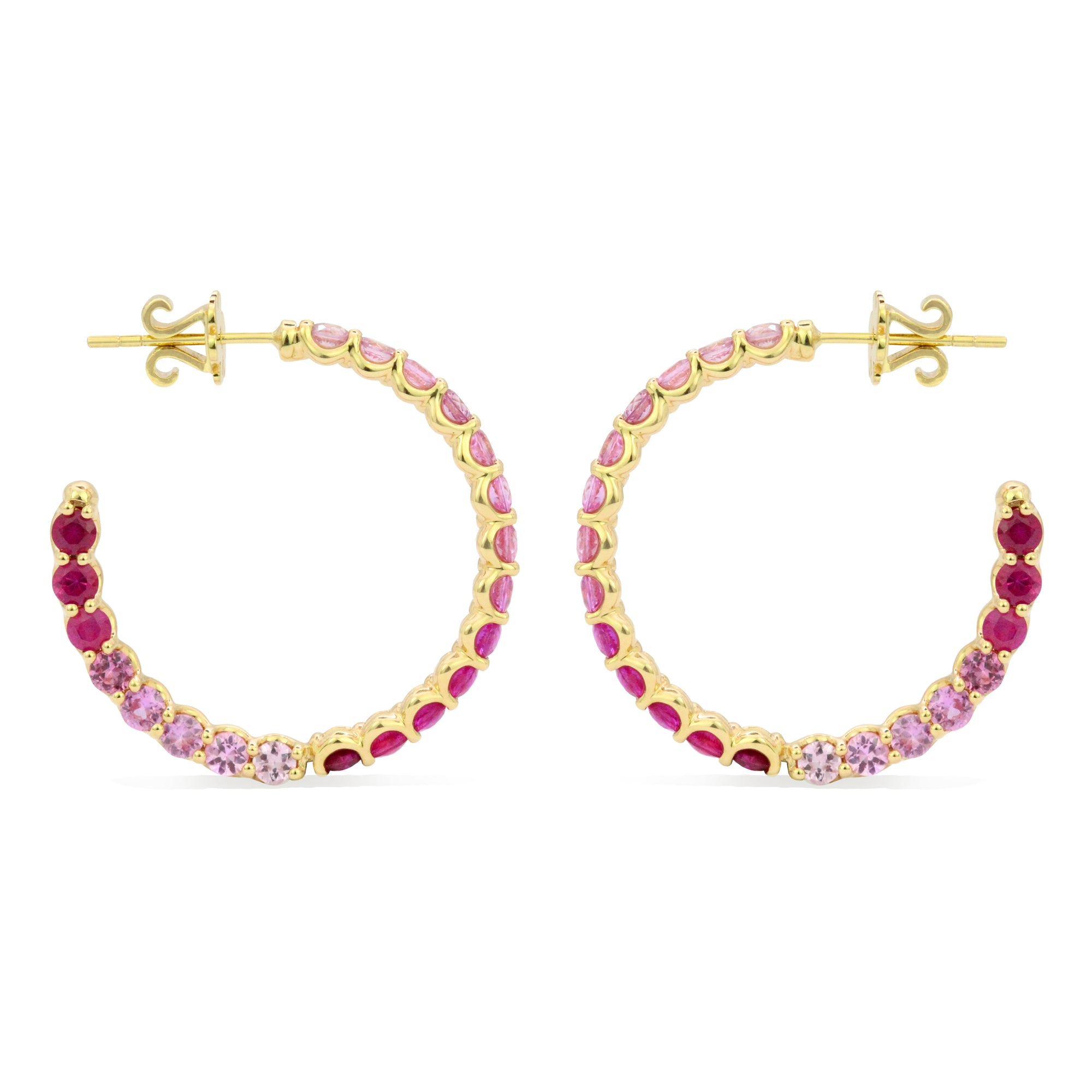 The Idol 18K Gemstone Hoops