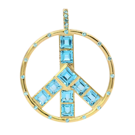 Nirvana 18K Gemstone Peace Pendant