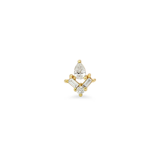 Navajo 18K Diamond Stud