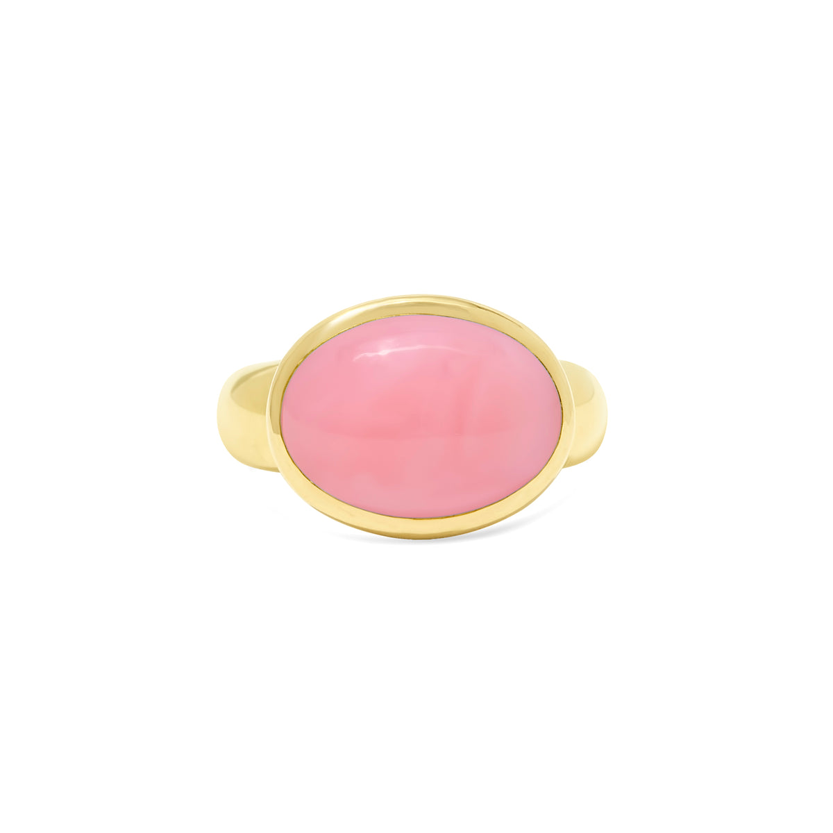 Gumdrop 18K Cabochon Gypsy Ring