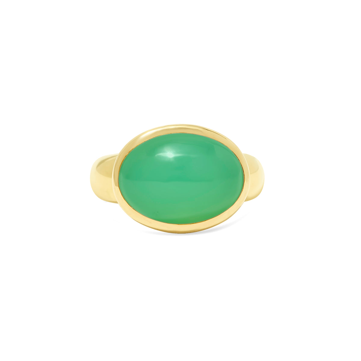 Gumdrop 18K Cabochon Gypsy Ring