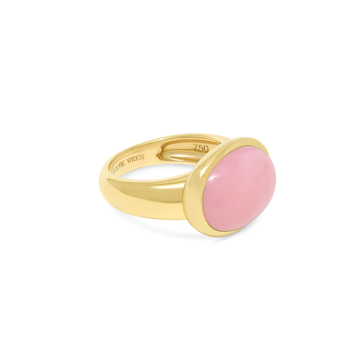 Gumdrop 18K Cabochon Gypsy Ring