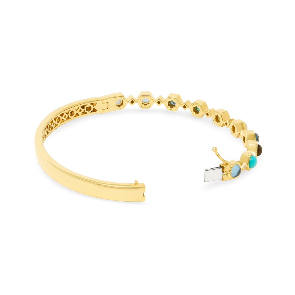 Galileo 18K Gemstone &amp; Diamond Bangle