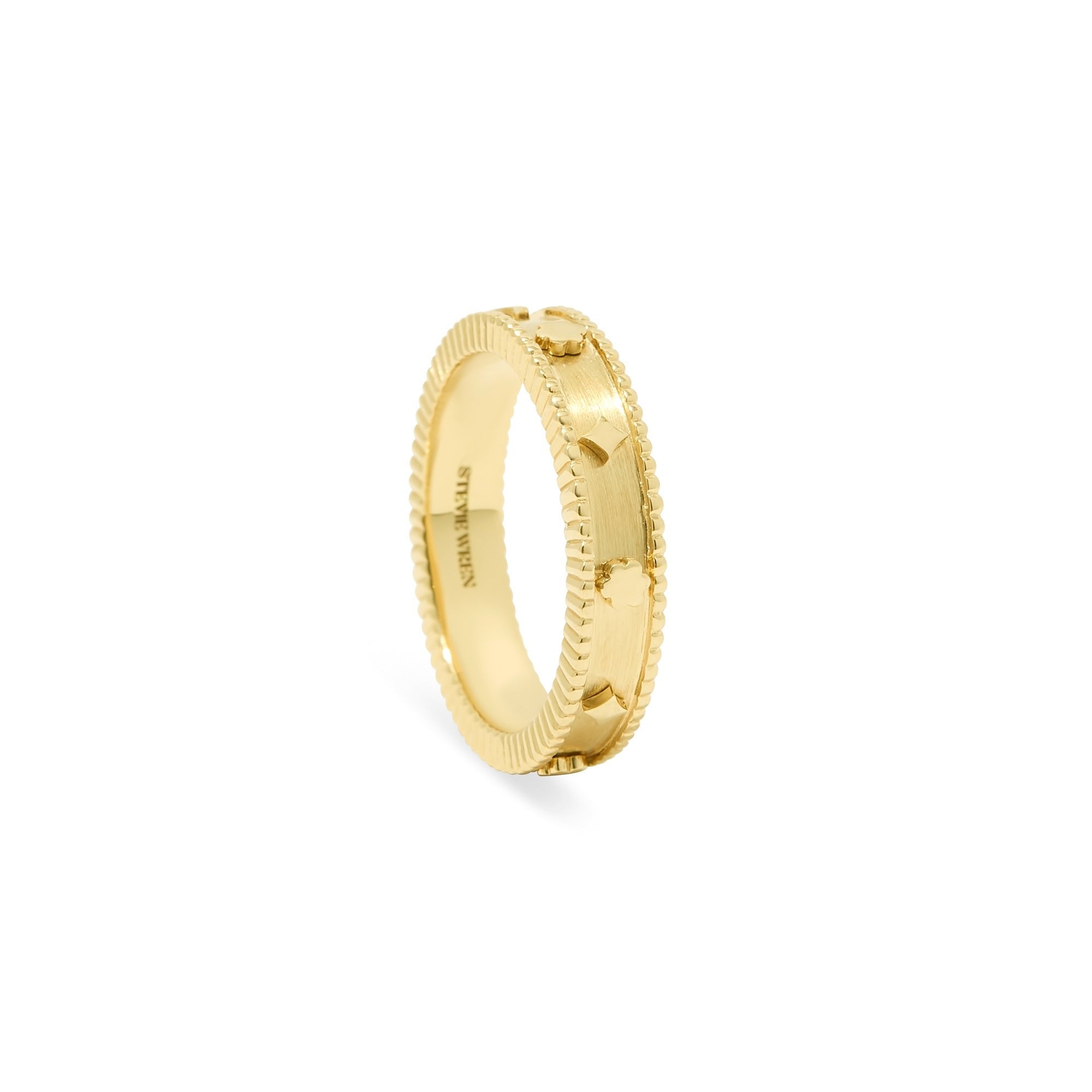 Knife Edge 18K Gold Ring – Cigar Gemstone Ring Style