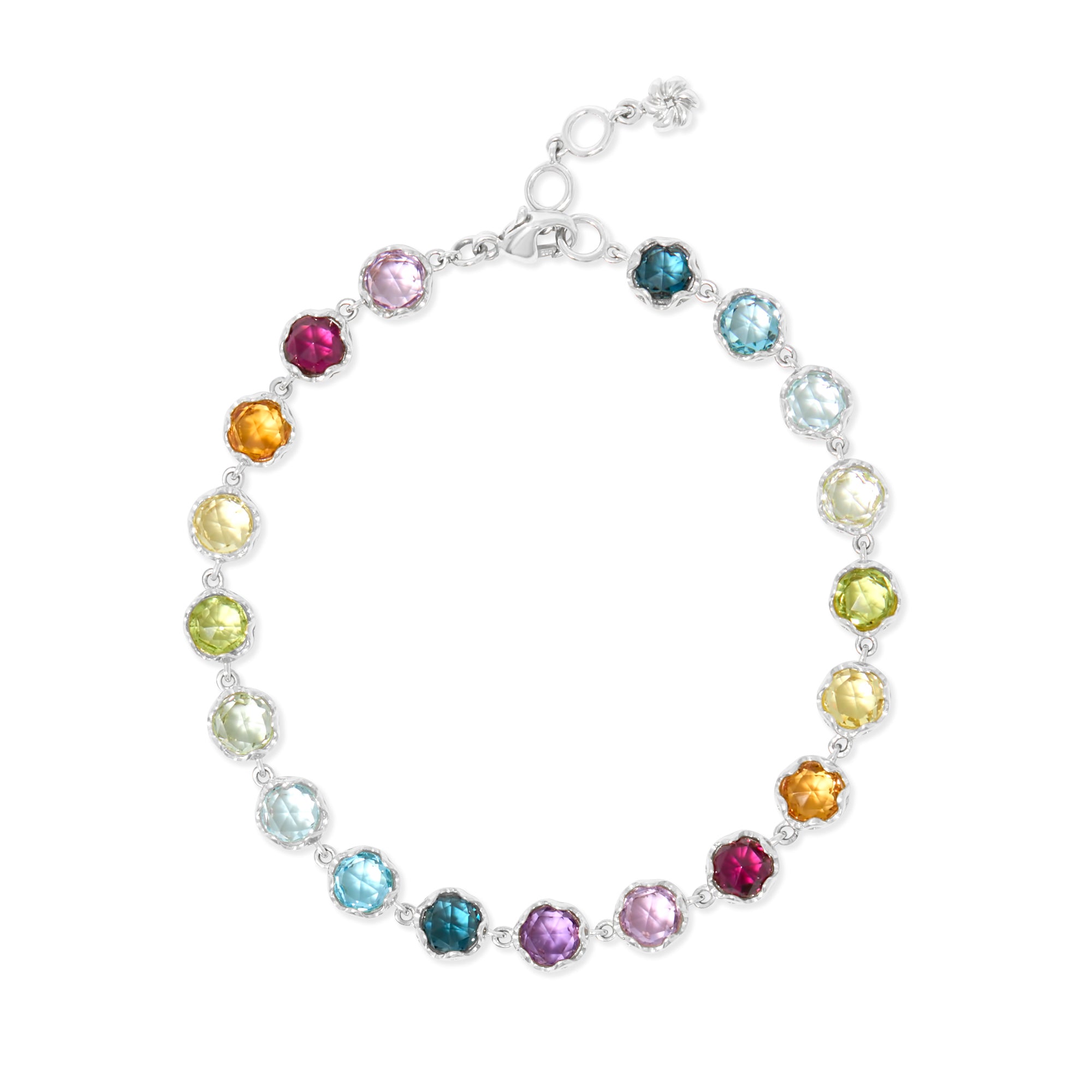 Gemstone 18K Rose Cut Mama Bear Bracelet