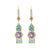 Pendientes colgantes con piedras preciosas en forma de panal de 18 quilates de The Dreamer