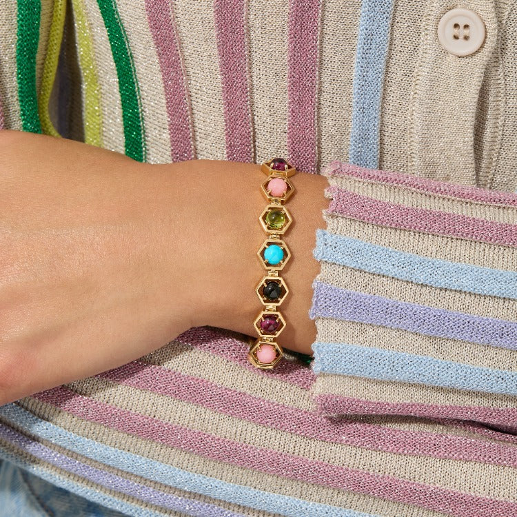 The Cleo 18K Cabochon Bracelet