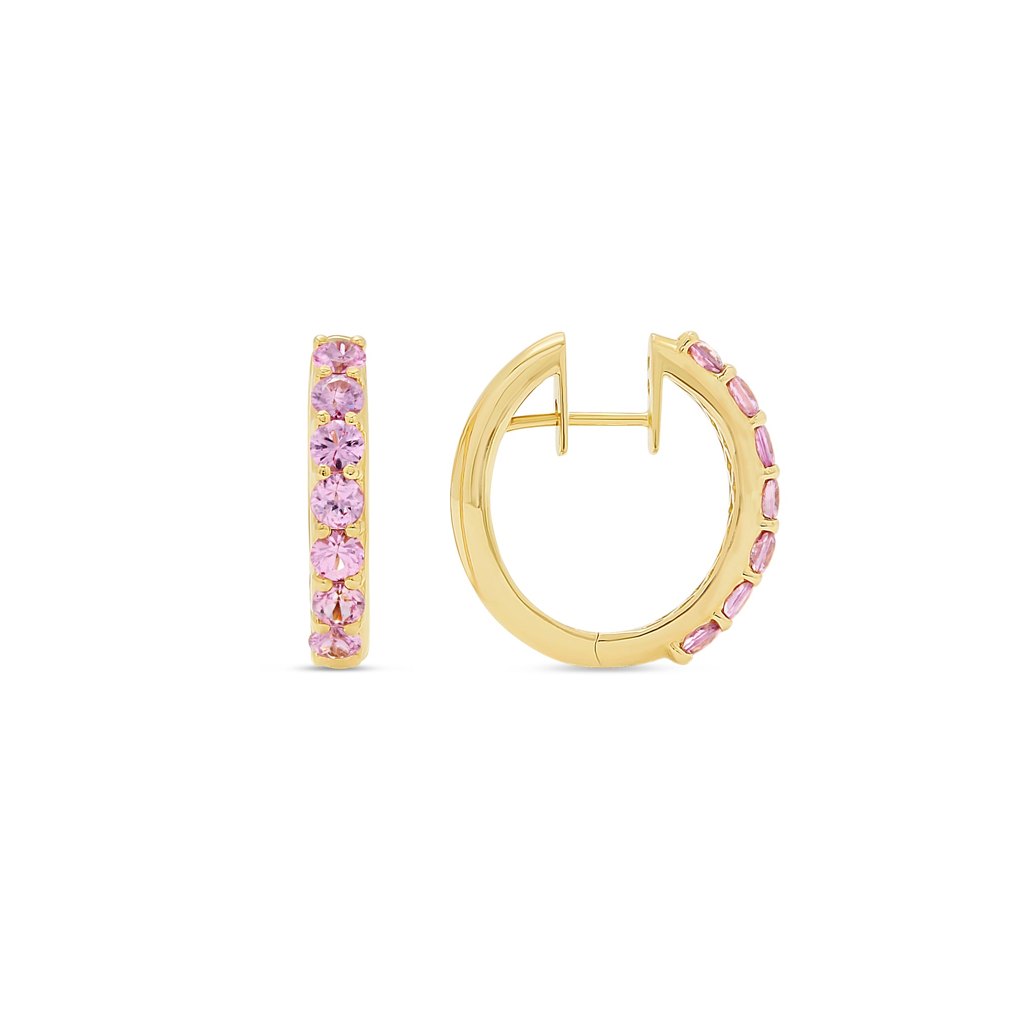 The Diana 18K Gemstone Hoops - Stevie Wren
