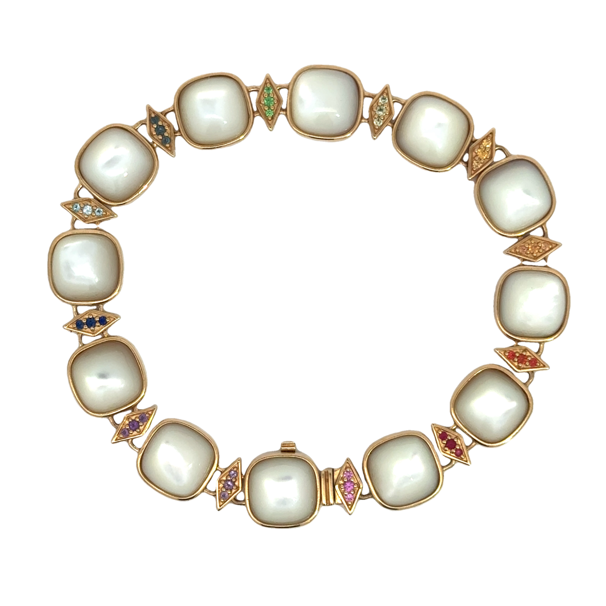 The Astral 18K Gemstone Latch Bracelet