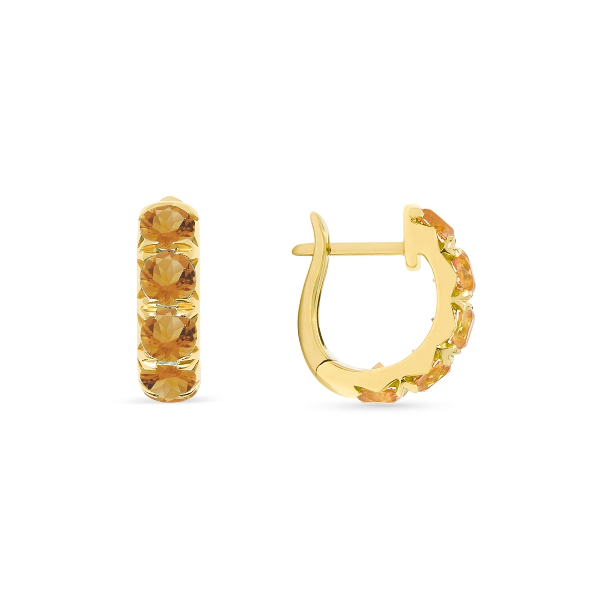 The Midi 18K Gemstone Hoops