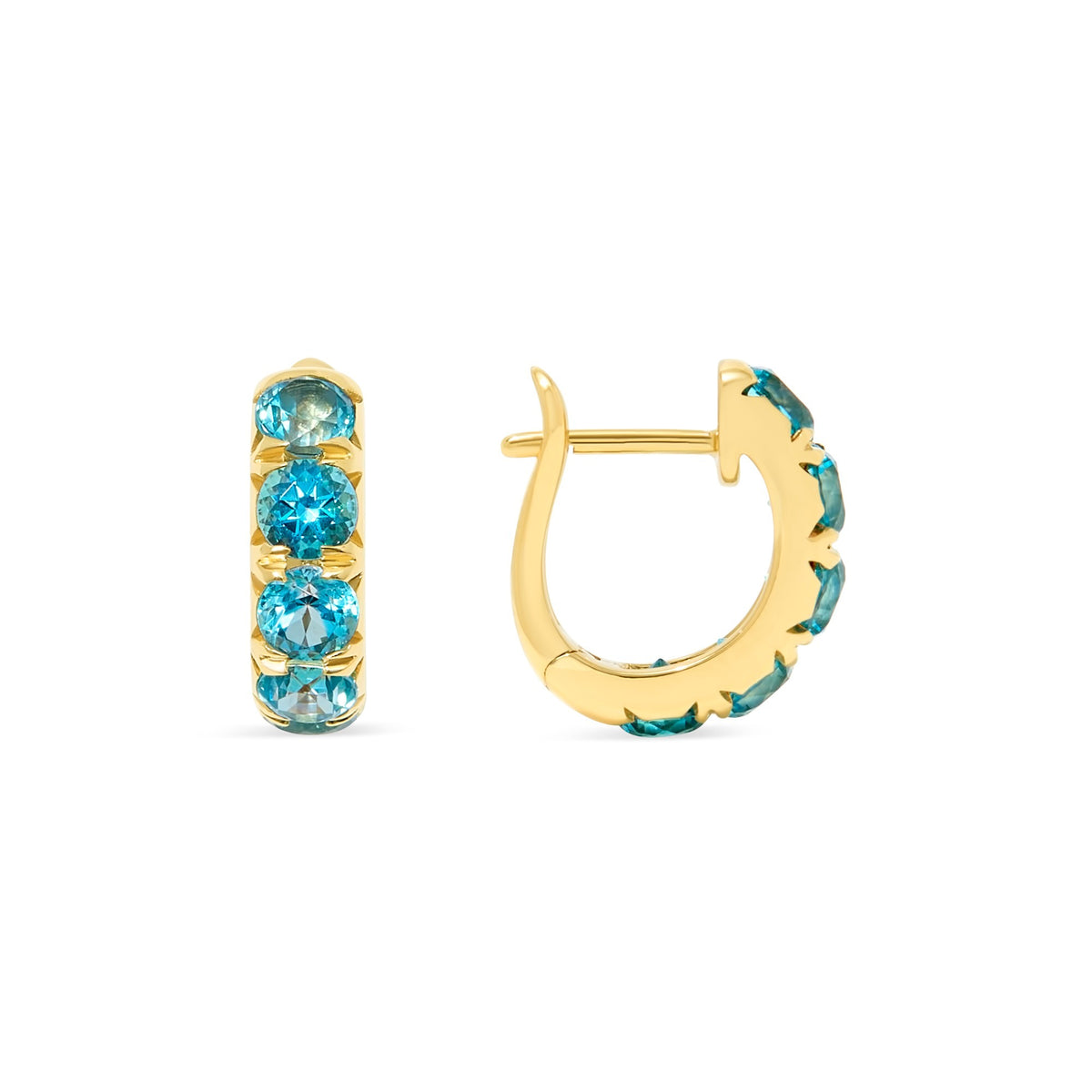 The Midi 18K Gemstone Hoops