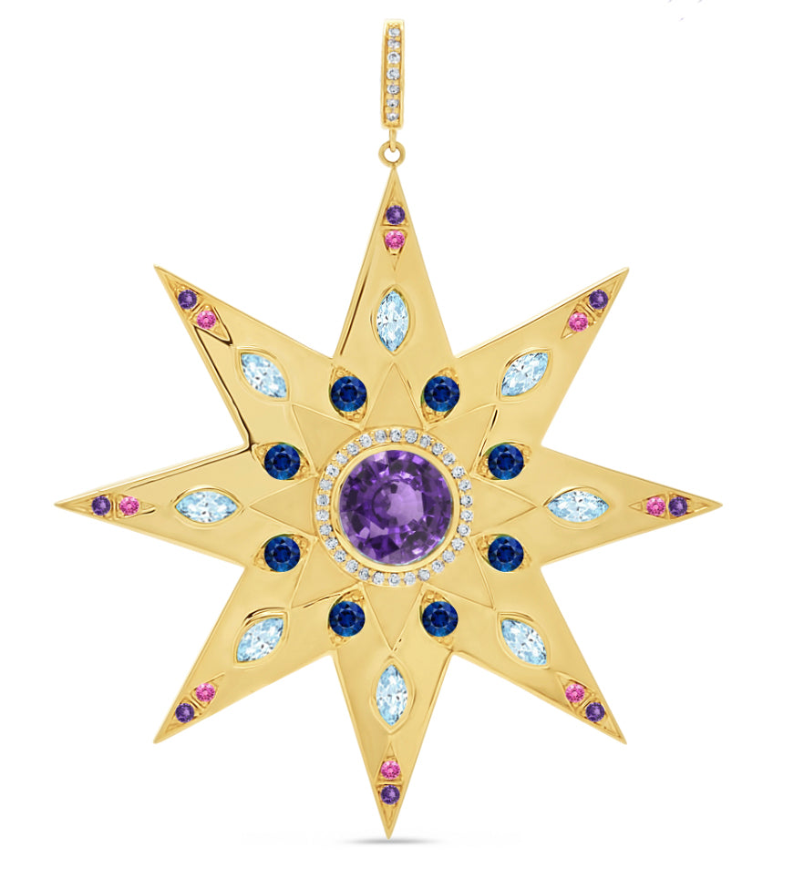 The Wanderstar 18K Gemstone Pendant