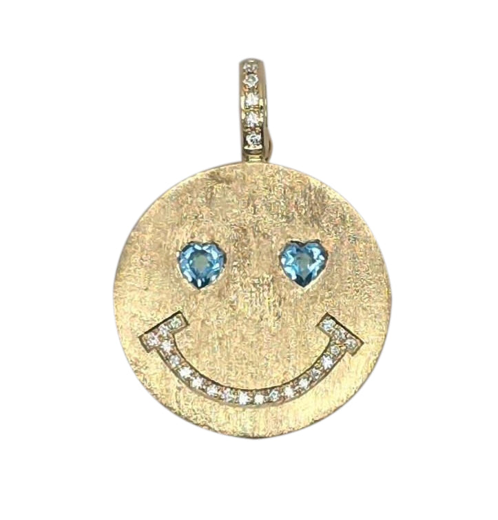 Mi Amore 18K Smiley Face Pendant