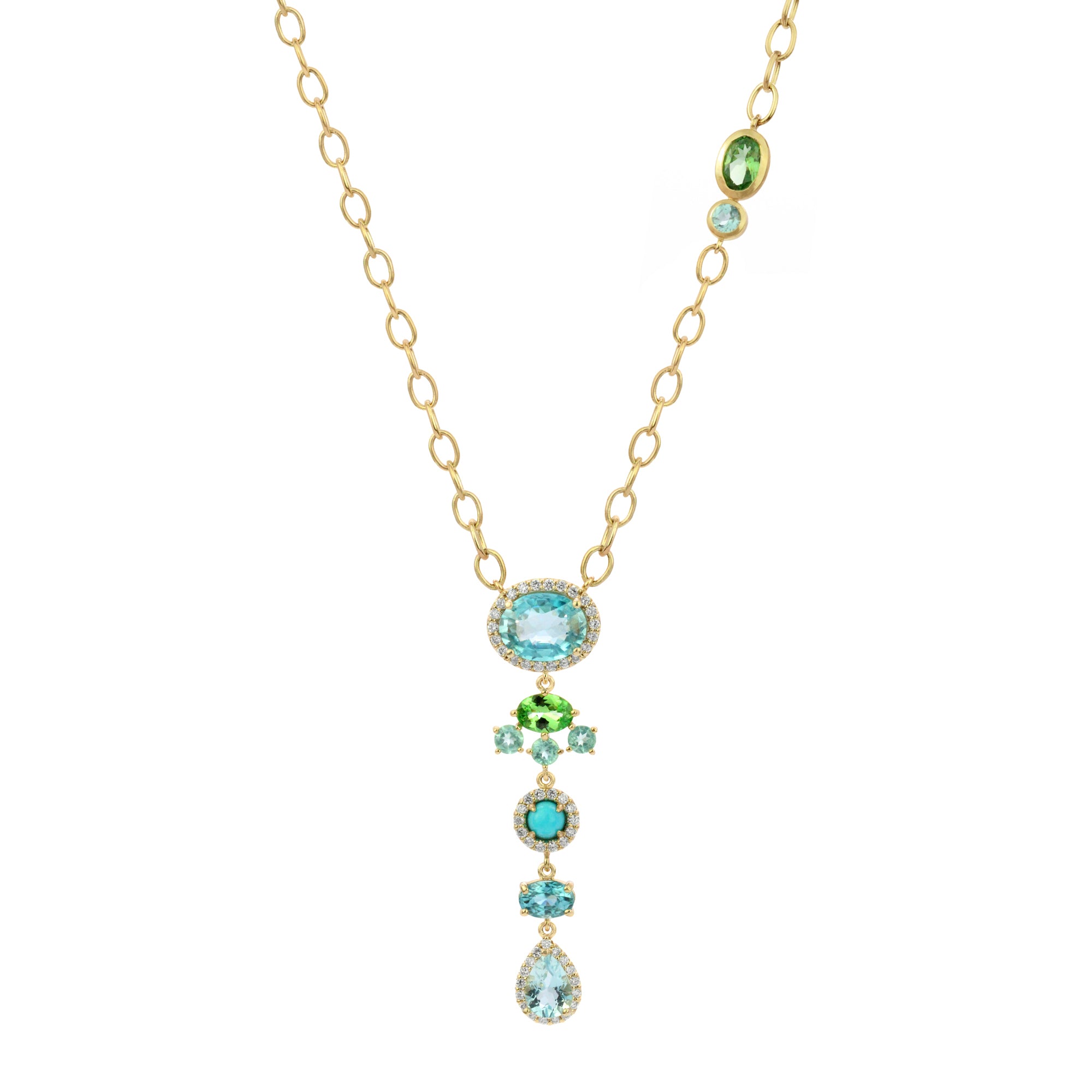 The St. Tropez 18K Opal & Gemstone Necklace