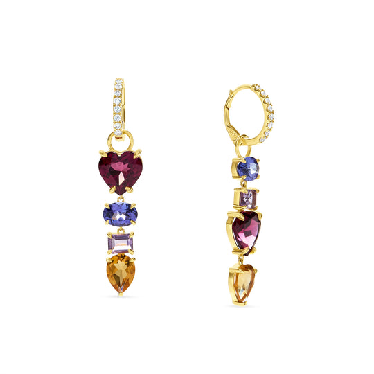 The Heartstring 18K Gem Earrings