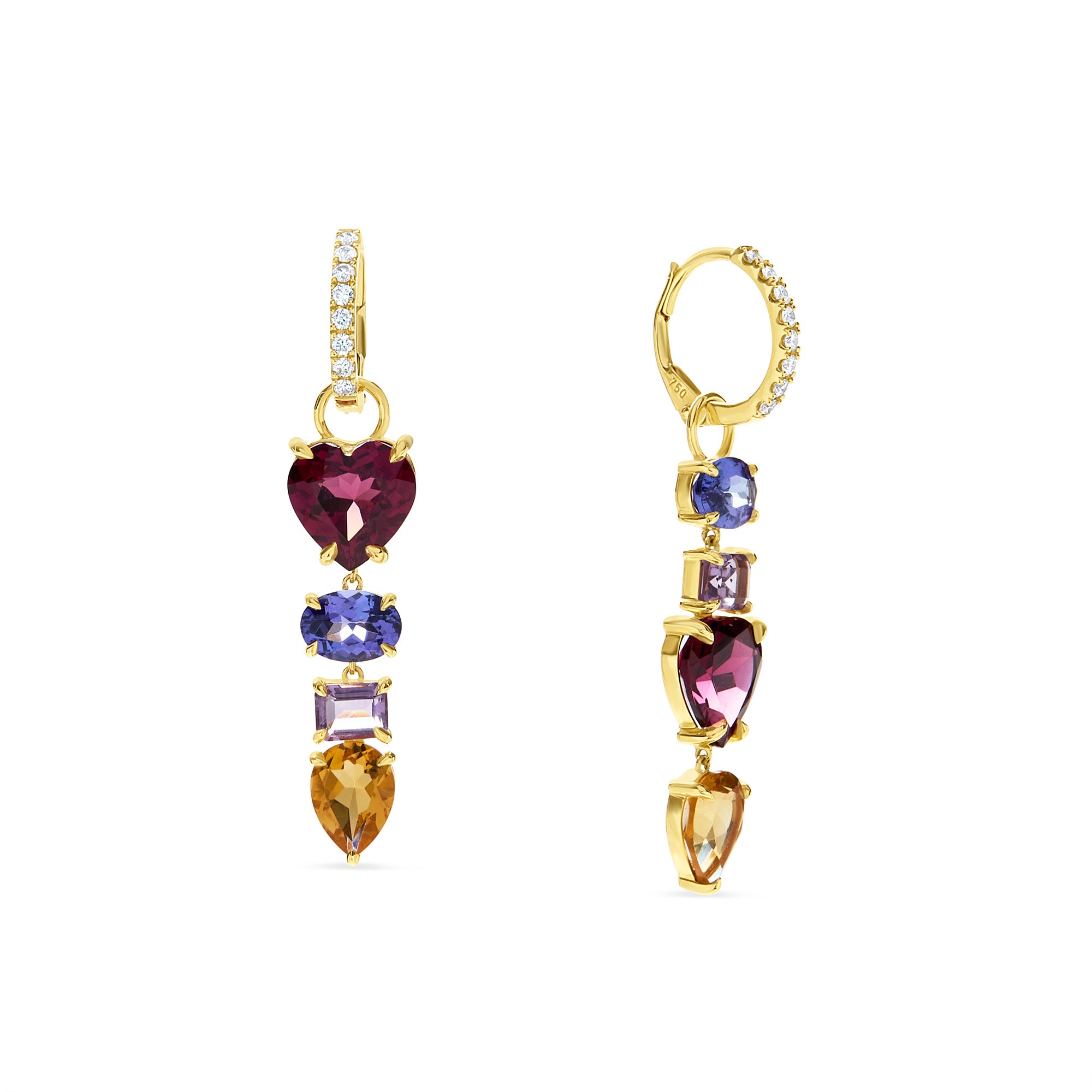 The Heartstring 18K Gem Earrings