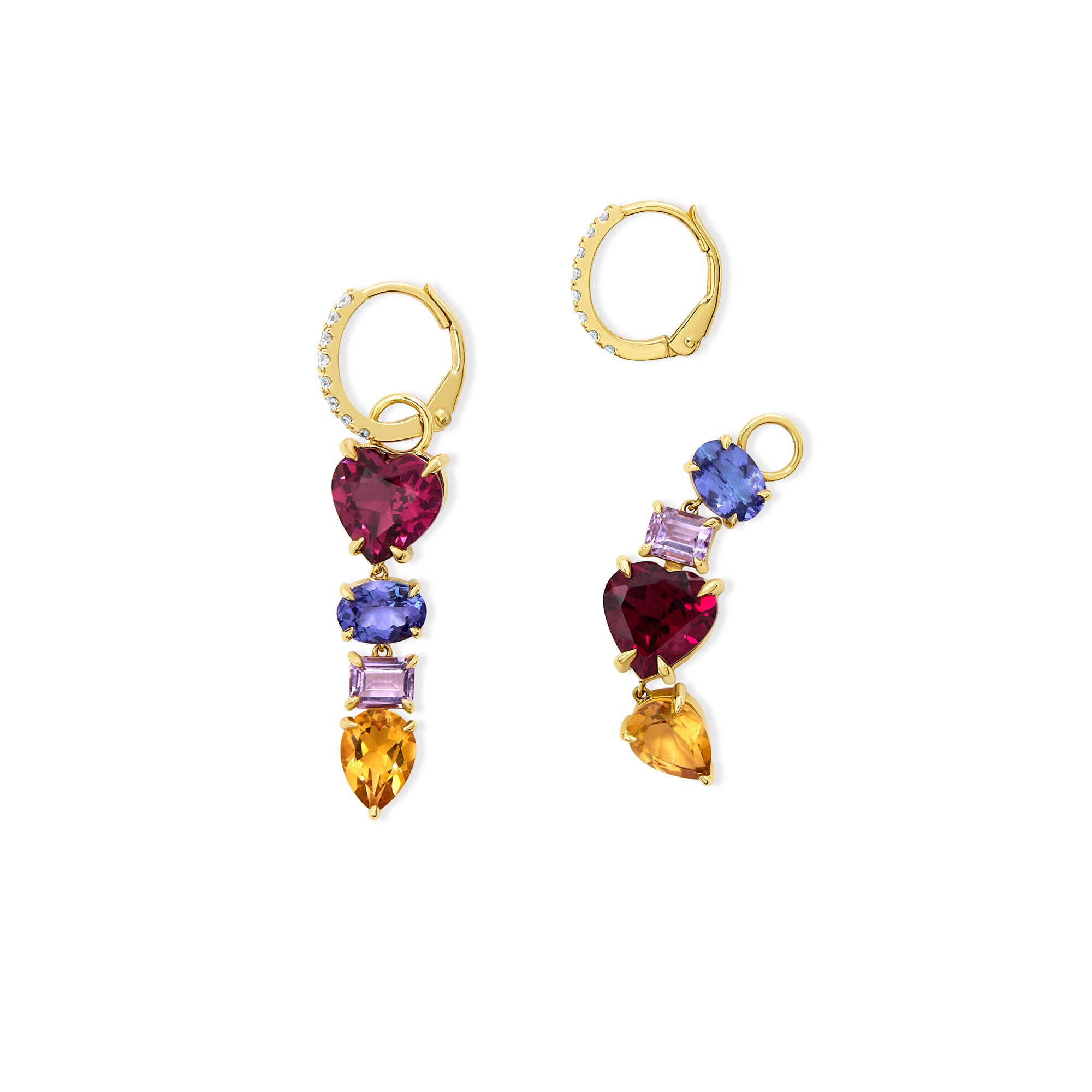 The Heartstring 18K Gem Earrings