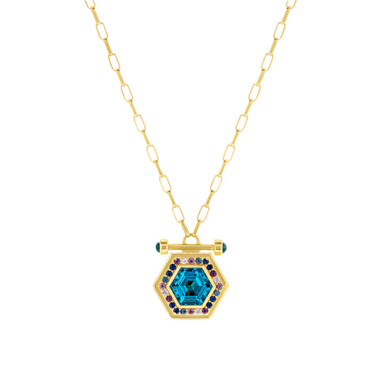 The Lumira 18K Gemstone Locket