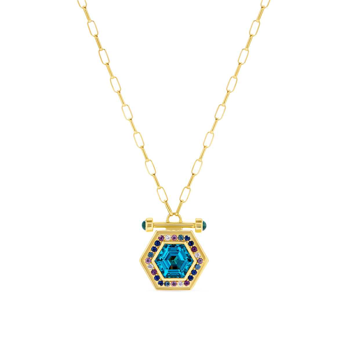 The Lumira 18K Gemstone Locket