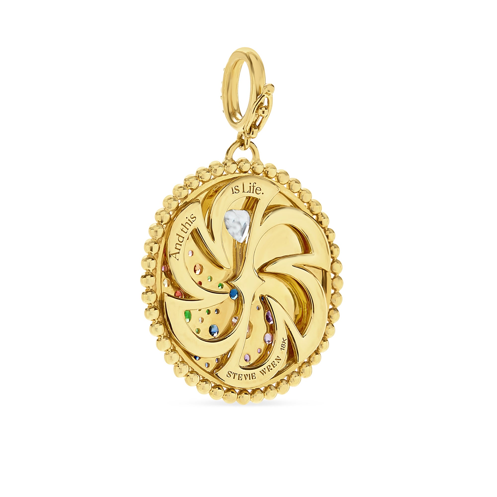 The Gemini 18K Gemstone Pendant - Stevie Wren