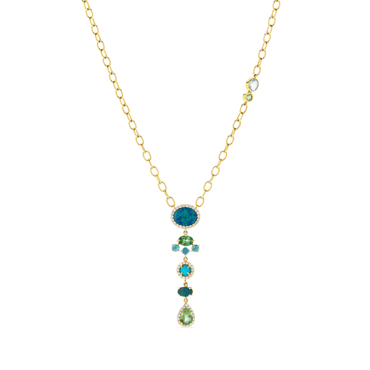 The St. Tropez 18K Opal &amp; Gemstone Necklace