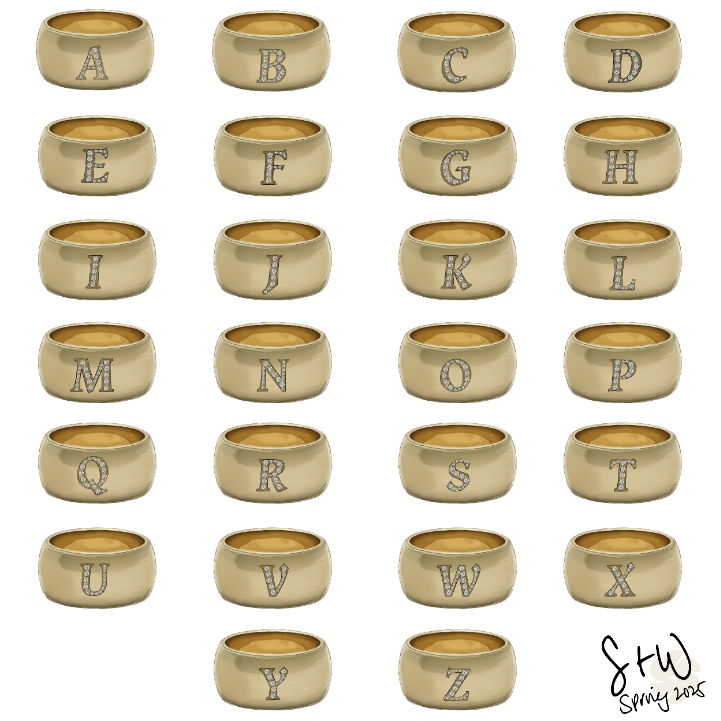 Ode to Me 18K Initial Band