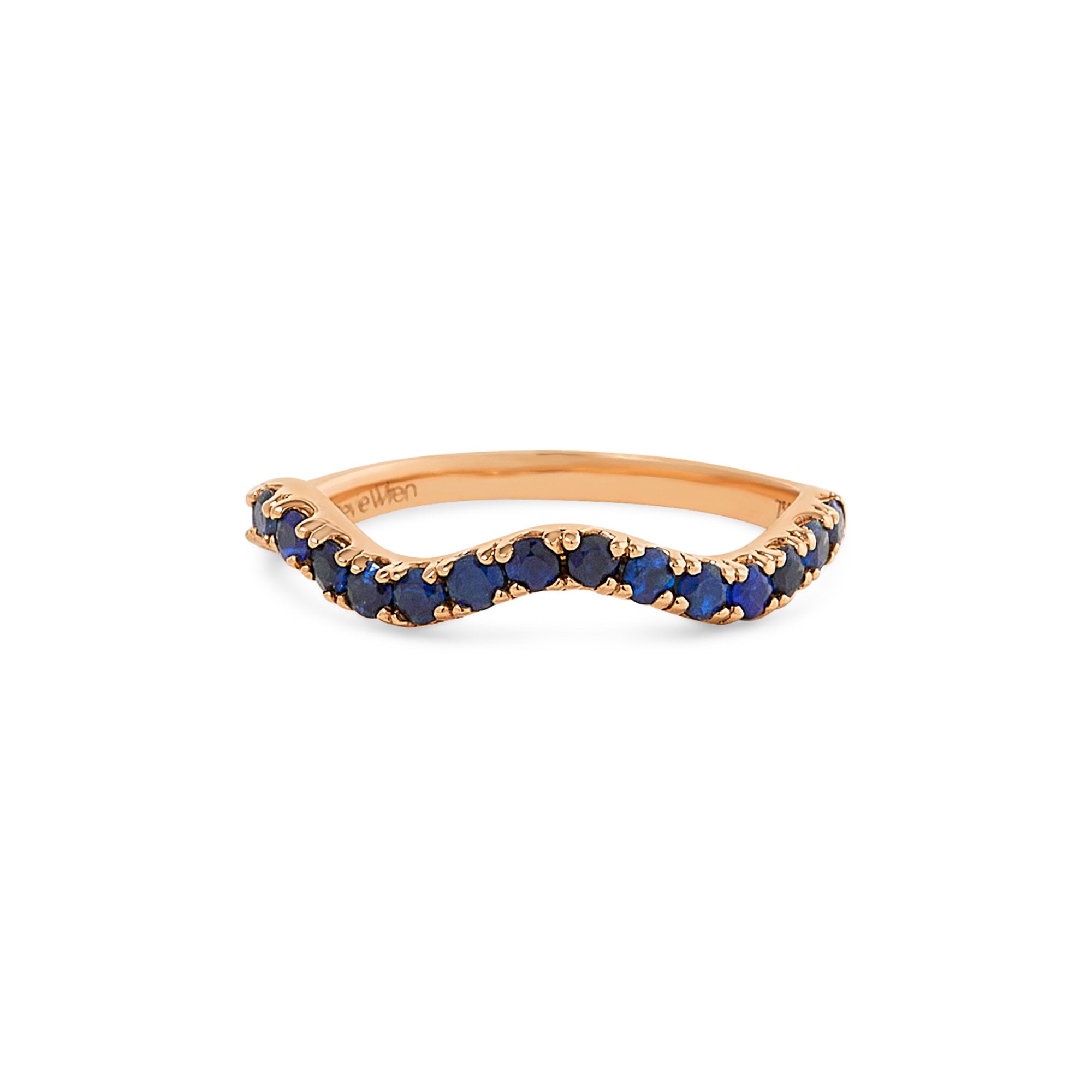 Colorful Sculptural Ring - Wavy Gold Design by Stevie Wren