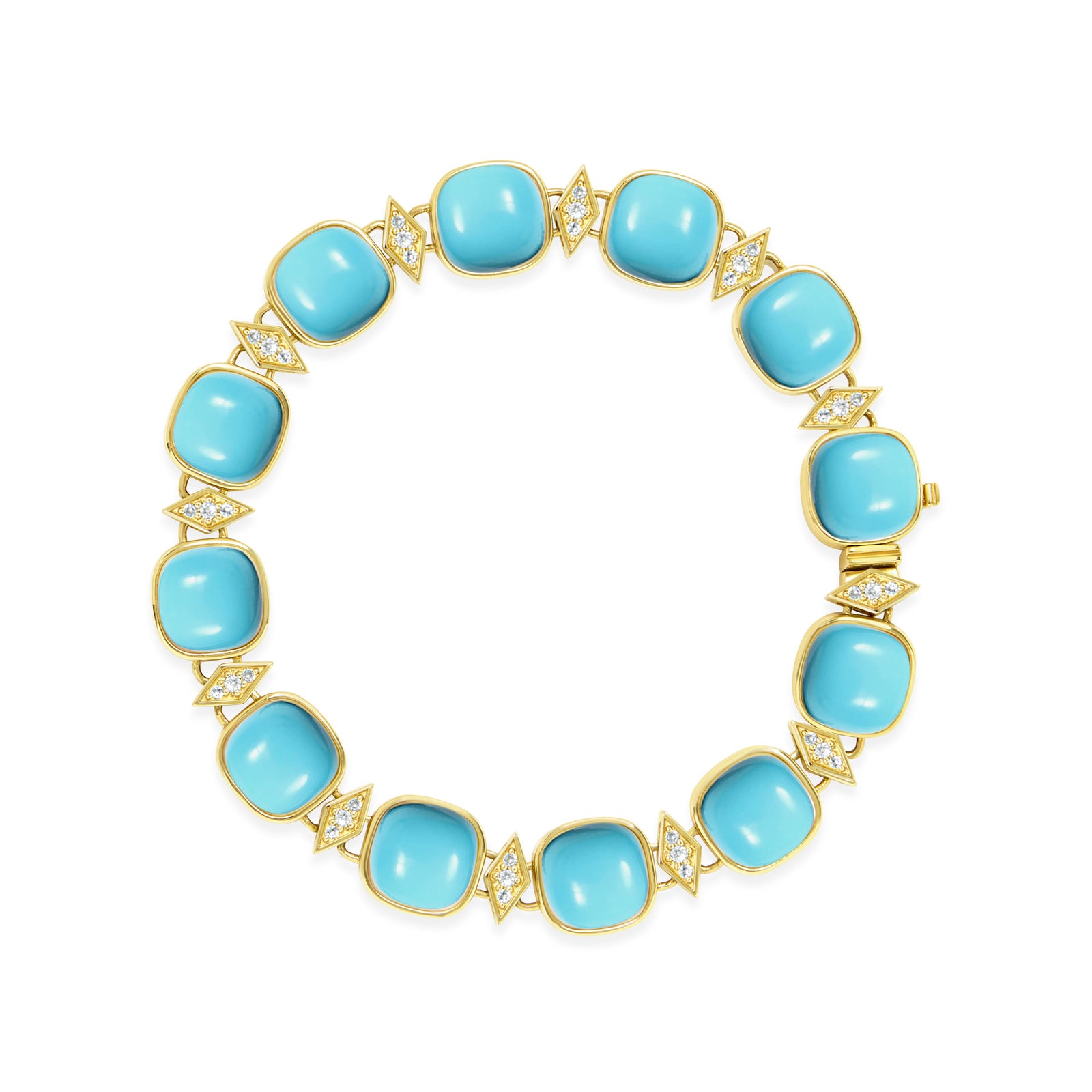 Astral 18K Gold Turquoise Gemstone Latch Bracelet – Stevie Wren