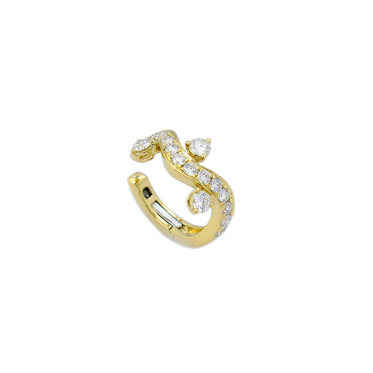 Diamond 18K Dottie Ear Cuff