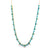 Turquoise & Diamond 14K Half Tennis Necklace
