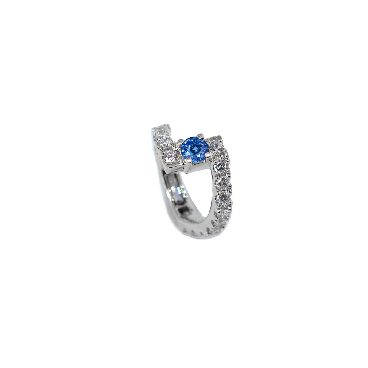 Gemstone 18K Bolt Ear Cuff