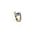 Gemstone 18K Bolt Ear Cuff