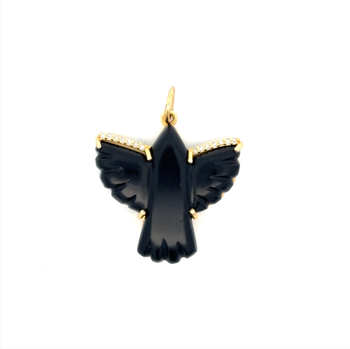Onyx 14K Firebird Pendant